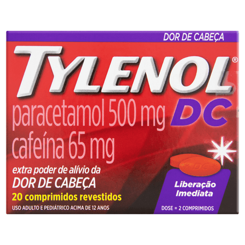 Tylenol DC 500mg Caixa 20 Comprimidos Revestidos