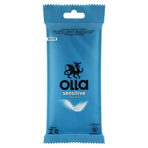 Preservativo Masculino Sensi Lubrificante 6 Unidades Transparente Olla