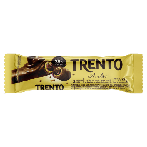 Wafer Avelã Trento Pacote 32g