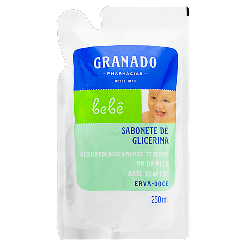 Sabonete Líquido Granado Bebê Glicerina Erva Doce 250ml