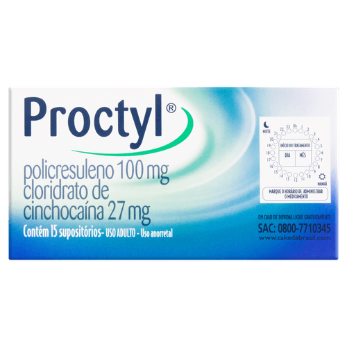 Proctyl 100 + 27mg 15 Sup