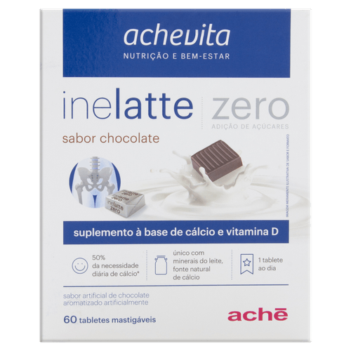 Inelatte Sabor Chocolate Zero 60 Tabletes