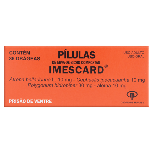 Pílulas Imescard 10 + 10 + 10 + 30mg 36 Drágeas