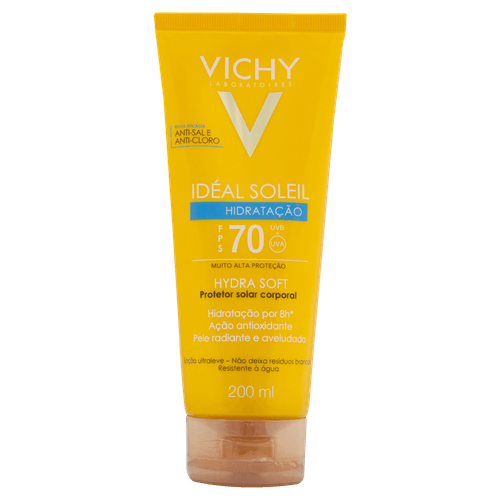 Protetor Solar Vichy Ideal Sol Hydras FPS 70 200ml - Vichy Ideal Soleil