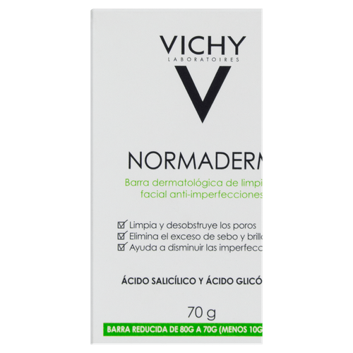 Sabonete Facial Vichy Normaderm 70g Barra para Pele Oleosa e Acneica