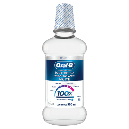 Enxaguante Bucal Oral-B Noite Zero Álcool Menta Refrescante -  500ml