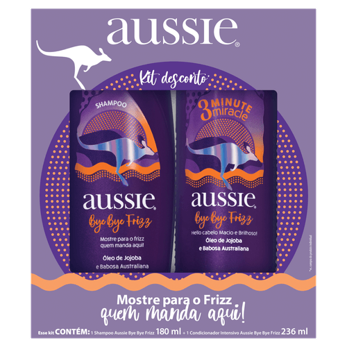 KIT AUSSIE BB FRIZ SHAMPOO 180 + TRATAMENTO 3MM 236ML