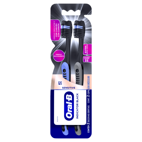 Escova de dente Oral-B Indicador Black c/2 unidades