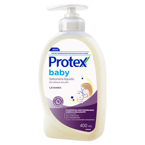 Sabonete Líquido Para Bebês Protex Baby Lavanda 400ml