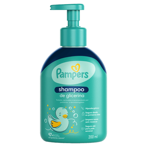 Shampoo Infantil de Glicerina Pampers - 200ml