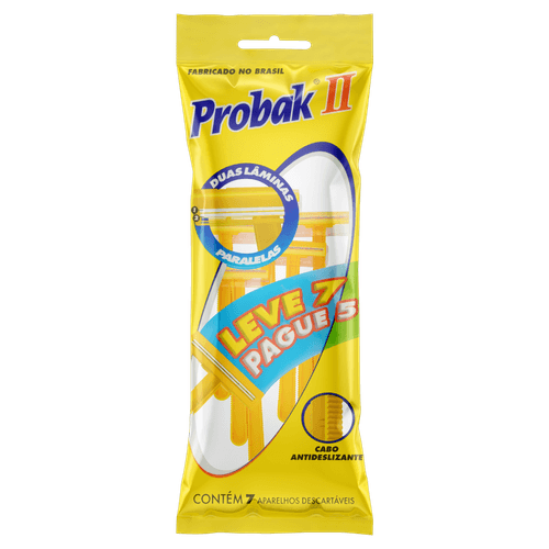Kit Aparelho Barbear Probak Ii Regular - Leve 7 Pague 5 - Gillette Prestob Probak