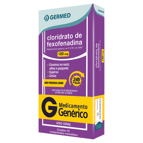 CLORIDRATO DE FEXOFENADINA 120MG 10CP