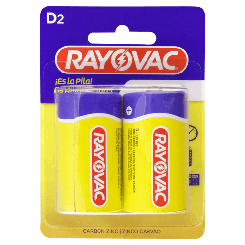 Pilha Comum D Rayovac As Amarelinhas Grande 2 Unidades 1,5V