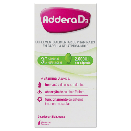 Addera D3 2000Ui 30 Cápsulas