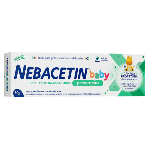 Creme Preventivo de Assaduras Nebacetin Baby sem Fragrância - 30g