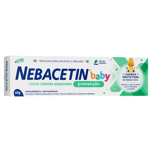 Creme Preventivo de Assaduras Nebacetin Baby sem Fragrância - 60g