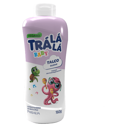 Talco para Bebê Tra La La Baby Suave 160g Pó