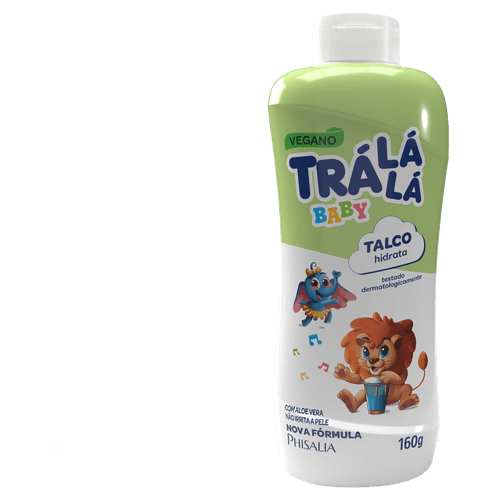 Talco Hidratante Trá Lá Lá Baby Aloe Vera 160g Pó