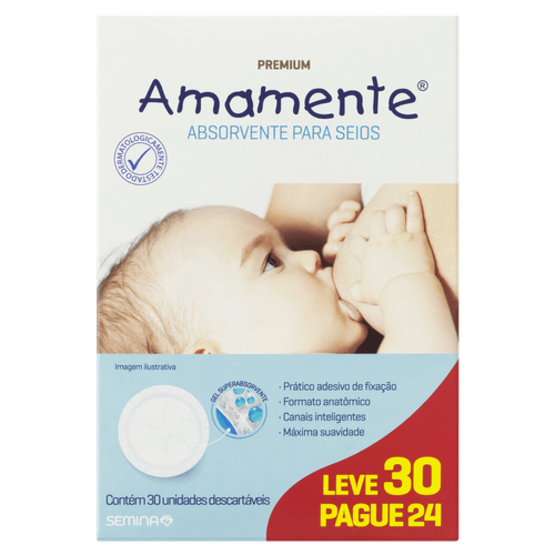 Absorvente Para Seios Amamente Lv30 Pg24 - Amamente