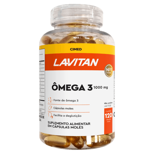 Lavitan Ômega 3 1000mg - 120 cápsulas gelatinosas