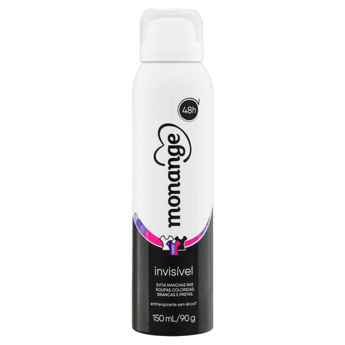 Desodorante Monange Aerosol Invisivel 150Ml - Monange