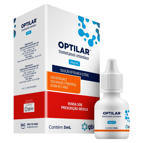 Optilar 4mg/ml Solução Oftálmica 5ml
