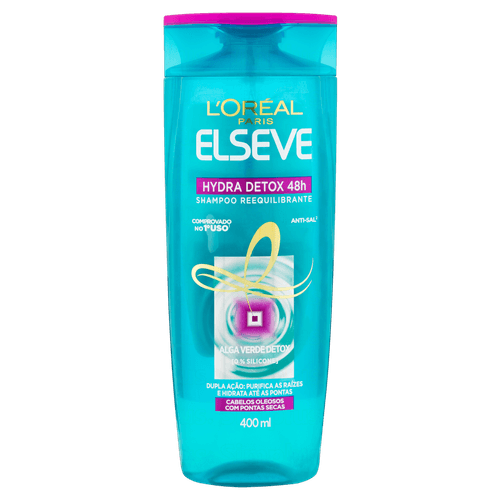 Shampoo Elseve Hydra Detox Anti Óleo 400Ml - Elseve