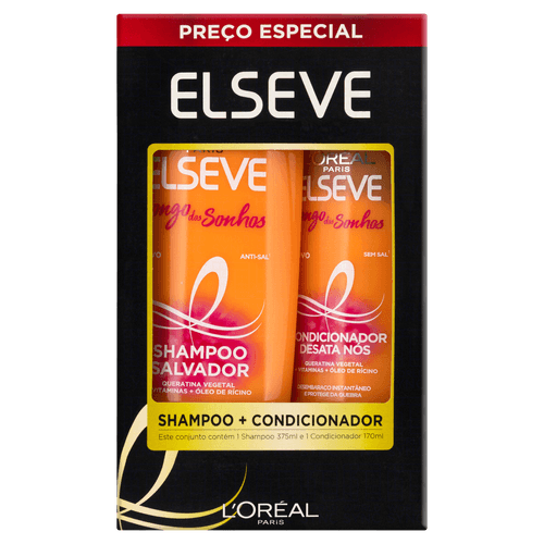 Kit Elseve Shampoo 375Ml + Condicionador Sonhos 170Ml - Elseve