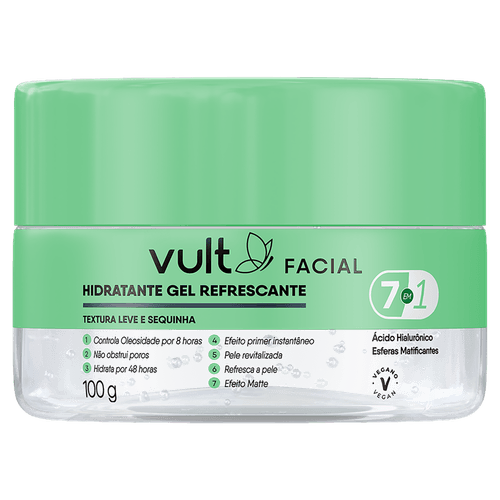 Hidratante Refrescante 7 em 1 Vult Facial  - 100g