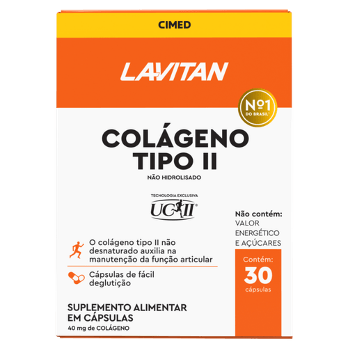 Lavitan Colágeno Tipo II Não Hidrolisado - 30 cápsulas