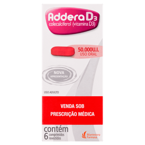 Addera D3 50000Ui 06 Comprimidos
