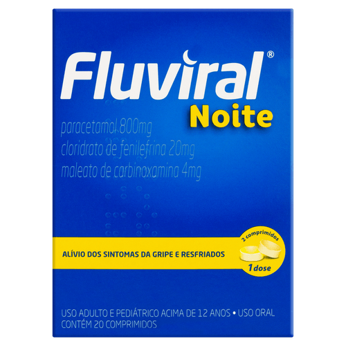 Fluviral Noite 20 Comprimidos