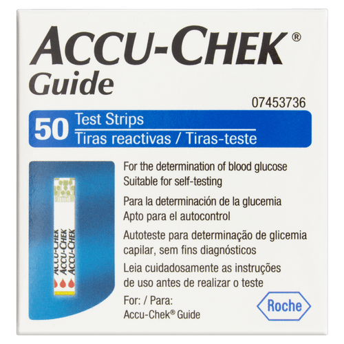 Tiras para Controle de Glicose Accu Check Guide – 50 unidades