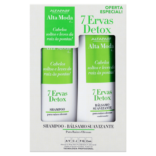 Kit Shampoo Altamoda + Condicionador 7 Ervas Detox 300Ml - Altamoda