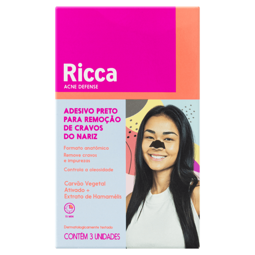 Adesivo Remocao Cravos Preto Ricca 3746 - Belliz