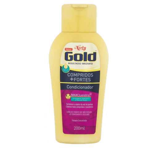 Condicionador Niely Gold Compridos + Fortes 200Ml - Niely Gold