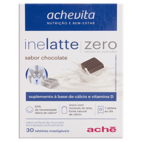 Inelatte Sabor Chocolate Zero 30 Tabletes