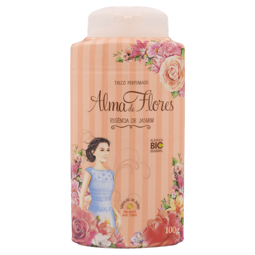 Talco Alma De Flores Jasmim 100G - Alma De Flores