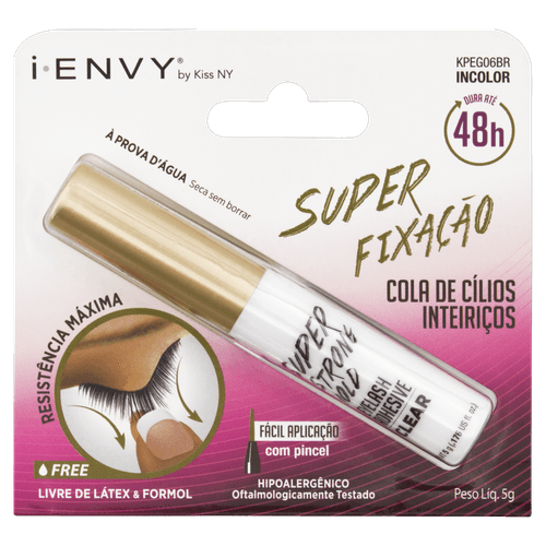 Cola Cilios Kiss Ny Sup Fixacao 48H - First Kiss
