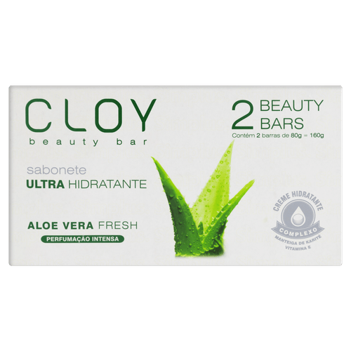 Kit Sabonete Barra Cloy Beauty Alo/Ver 02Un 80G - Cloy
