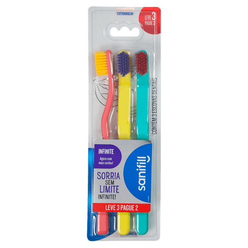 Kit Escova De Dentes Sanifil Infinite - Leve 3 Pague 2 - Sanifill