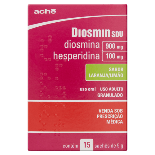 Diosmin Sdu 900 + 100mg Sabor Laranja Limão 5g 15Sach
