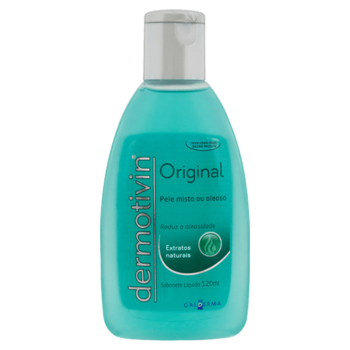 Sabonete Líquido Original 120ml Pele Mista a Oleosa Dermotivin