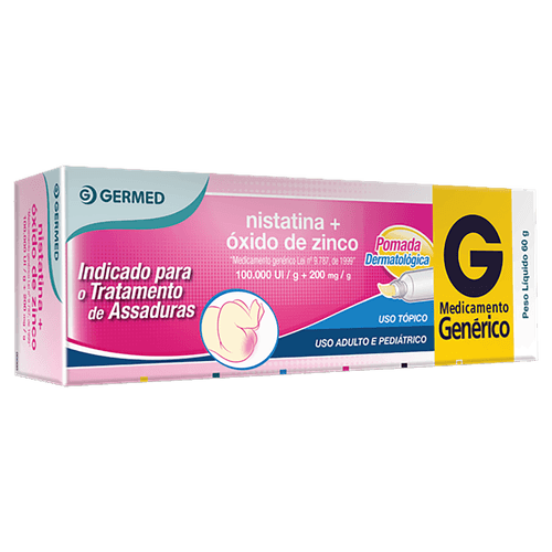 Nistatina + Óxido de Zinco - Pomada para Assaduras - Germed - 60g