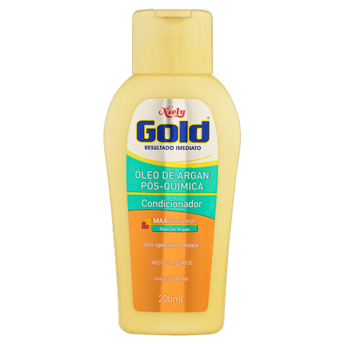 Condicionador Niely Gold Pós-Química Óleo de Argan 200ml Niely