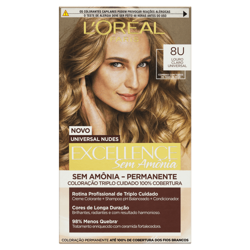 Tintura L’oreal Paris Imédia Excellence Sem Amônia 8U – Louro Claro
