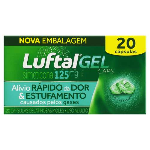 Luftal Gel Caps - Simeticona 125mg - 20 Cápsulas