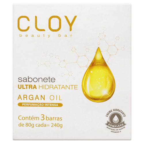 KIT SAB CLOY ARGAN OIL 80G 3UN
