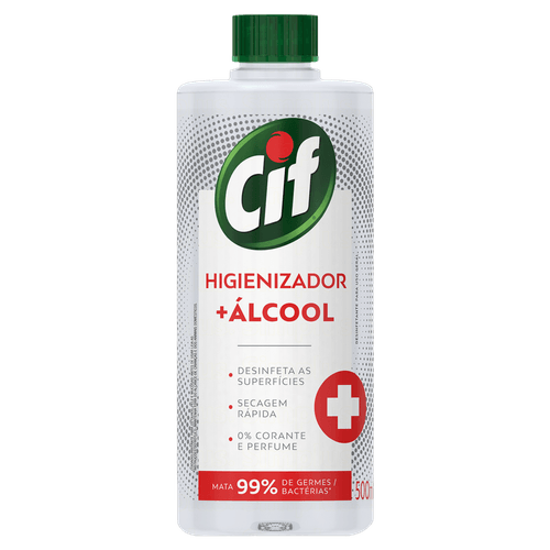 ALCOOL LIQ CIF HIGIENIZADOR REFIL 500ML