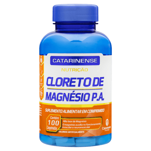 Cloreto de Magnésio P.A. 86mg Catarinense Nutrição Frasco 100 Comprimidos